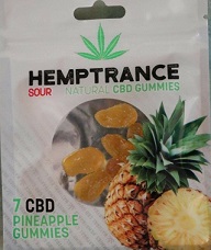 Hemptrance CBD Sour Gummies 50mg - PINEAPPLE 